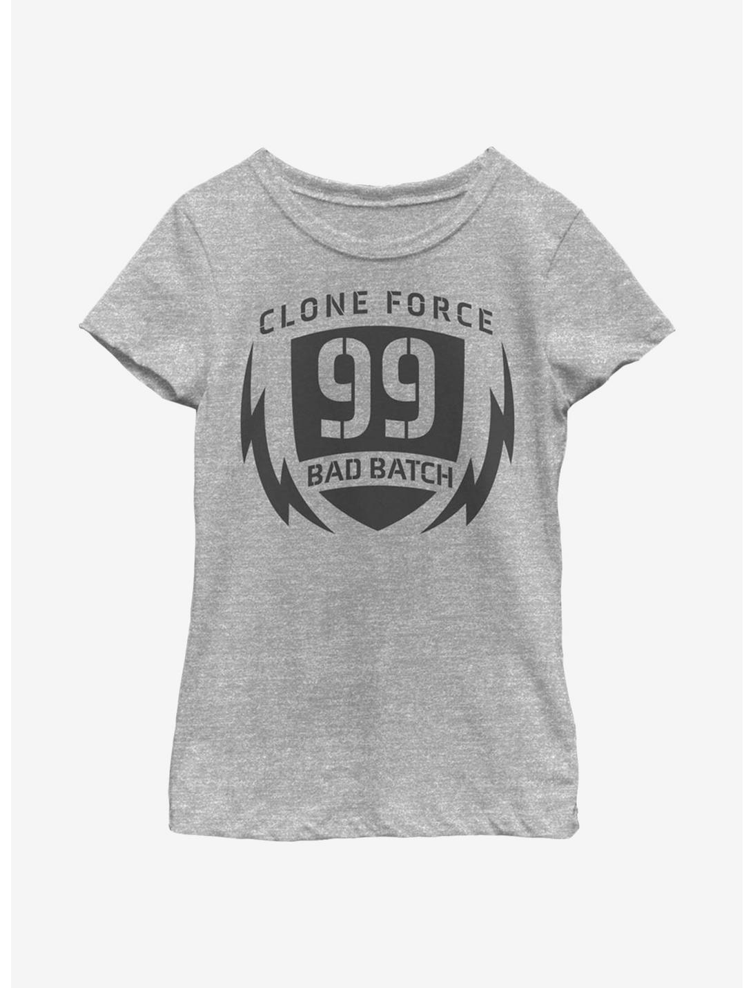 Star Wars: The Bad Batch Clone Force Badge Youth Girls T-Shirt, ATH HTR, hi-res