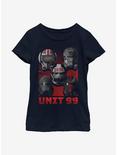 Star Wars: The Bad Batch Unit 99 Youth Girls T-Shirt, NAVY, hi-res
