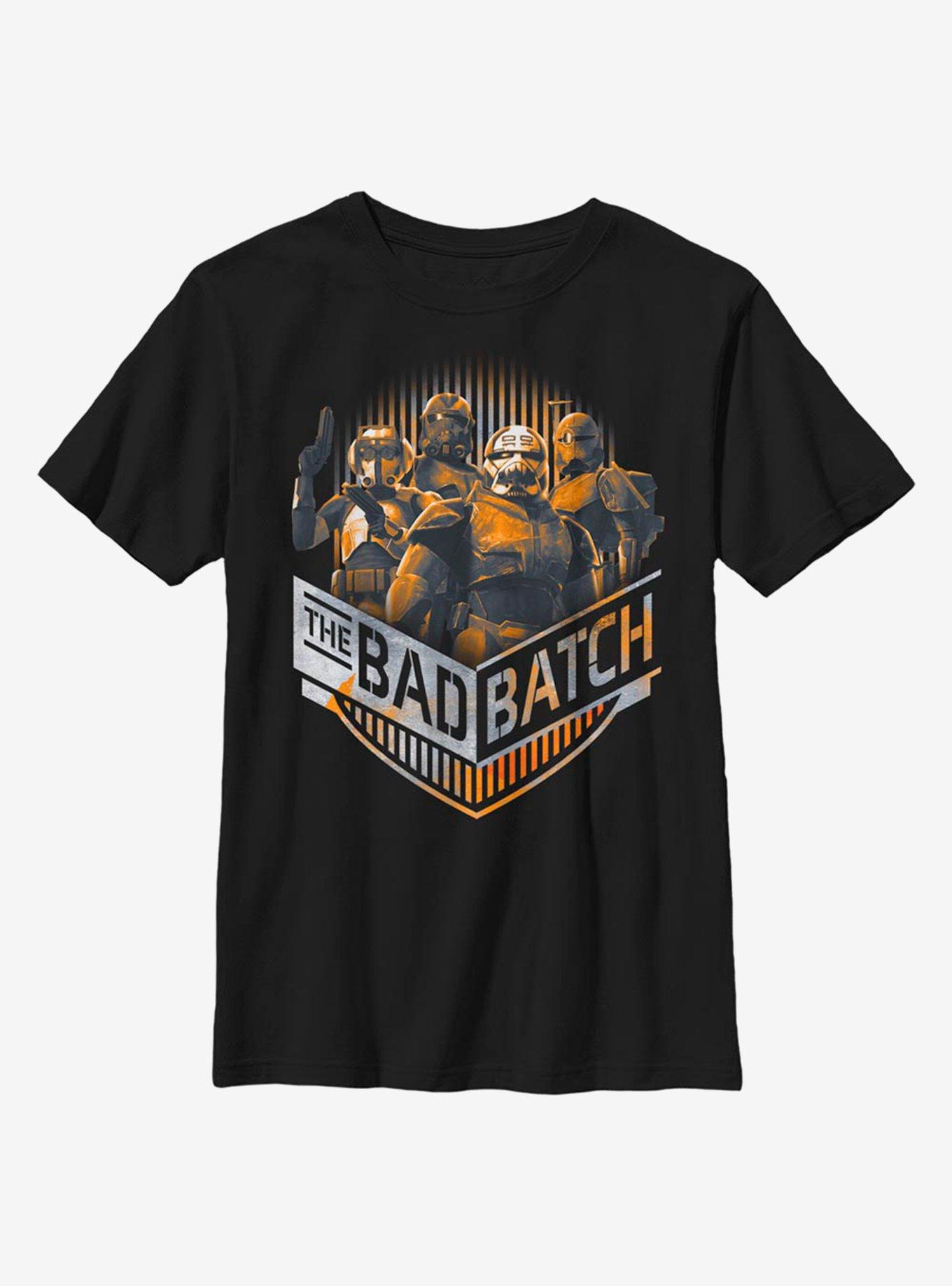 Star Wars: The Bad Batch Group Chevron Youth T-Shirt, BLACK, hi-res