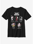 Star Wars: The Bad Batch Helmet Group Youth T-Shirt, BLACK, hi-res