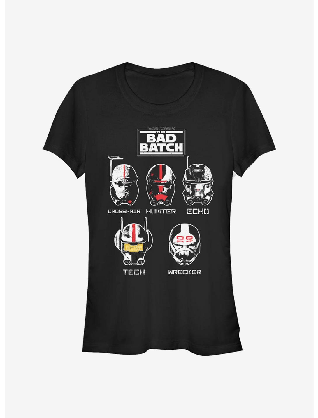 Star Wars: The Bad Batch Helmet Group Girls T-Shirt, BLACK, hi-res