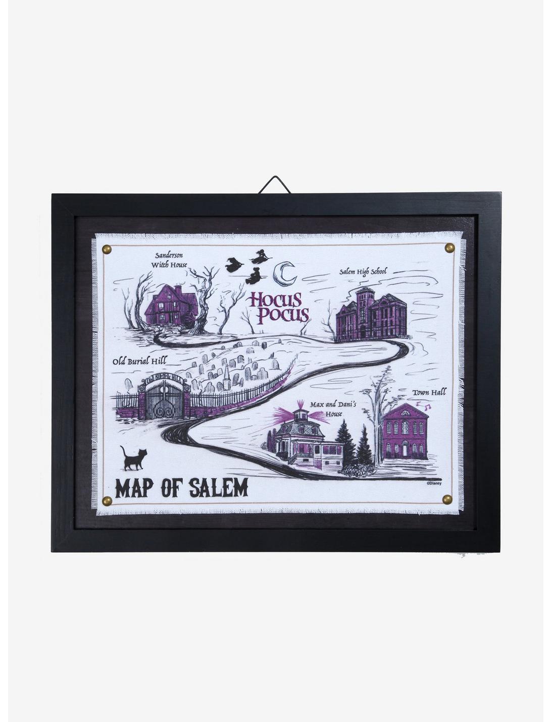 Disney Hocus Pocus Salem Framed Map - BoxLunch Exclusive, , hi-res
