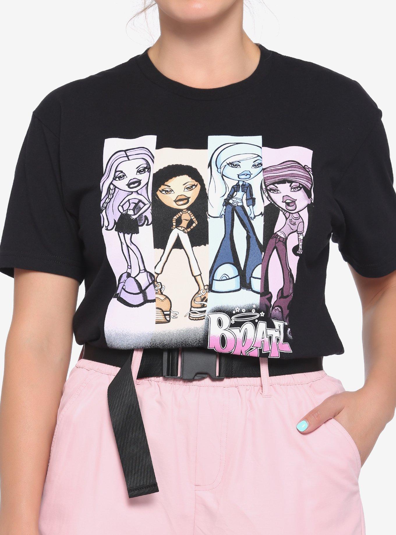 Bratz Characters Panel Girls Boyfriend Fit T-Shirt, MULTI, hi-res