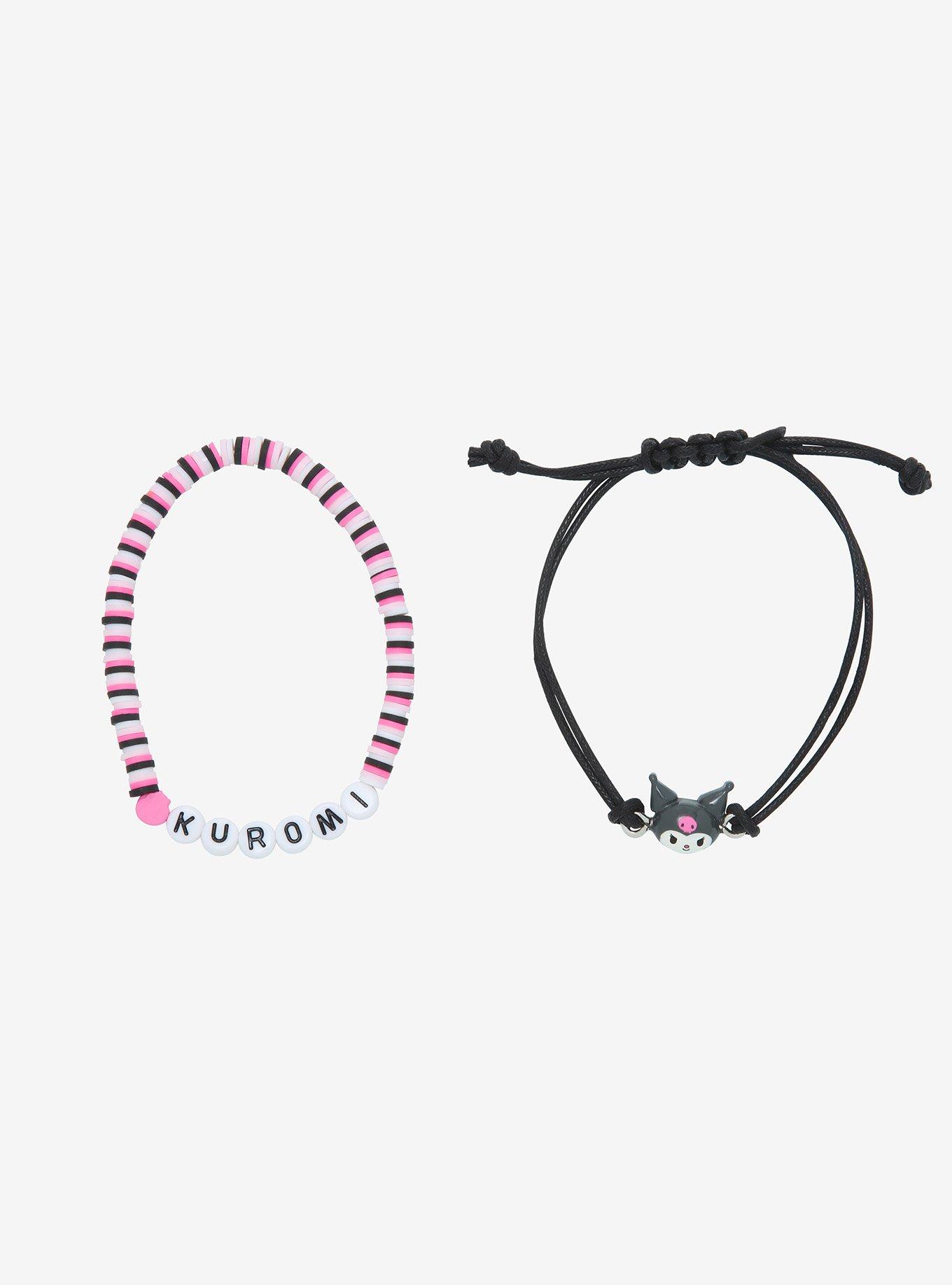Kuromi Bead Bracelet Set, , hi-res