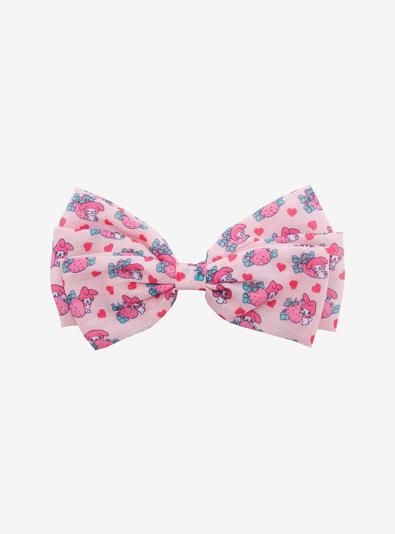 My Melody Strawberry Pink Hair Bow, , hi-res