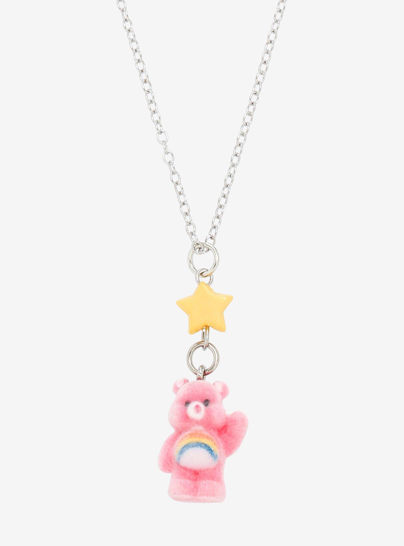 Care Bears Cheer Bear Fuzzy Necklace, , hi-res