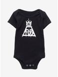 Fall Out Boy Crown Infant Bodysuit, BLACK, hi-res