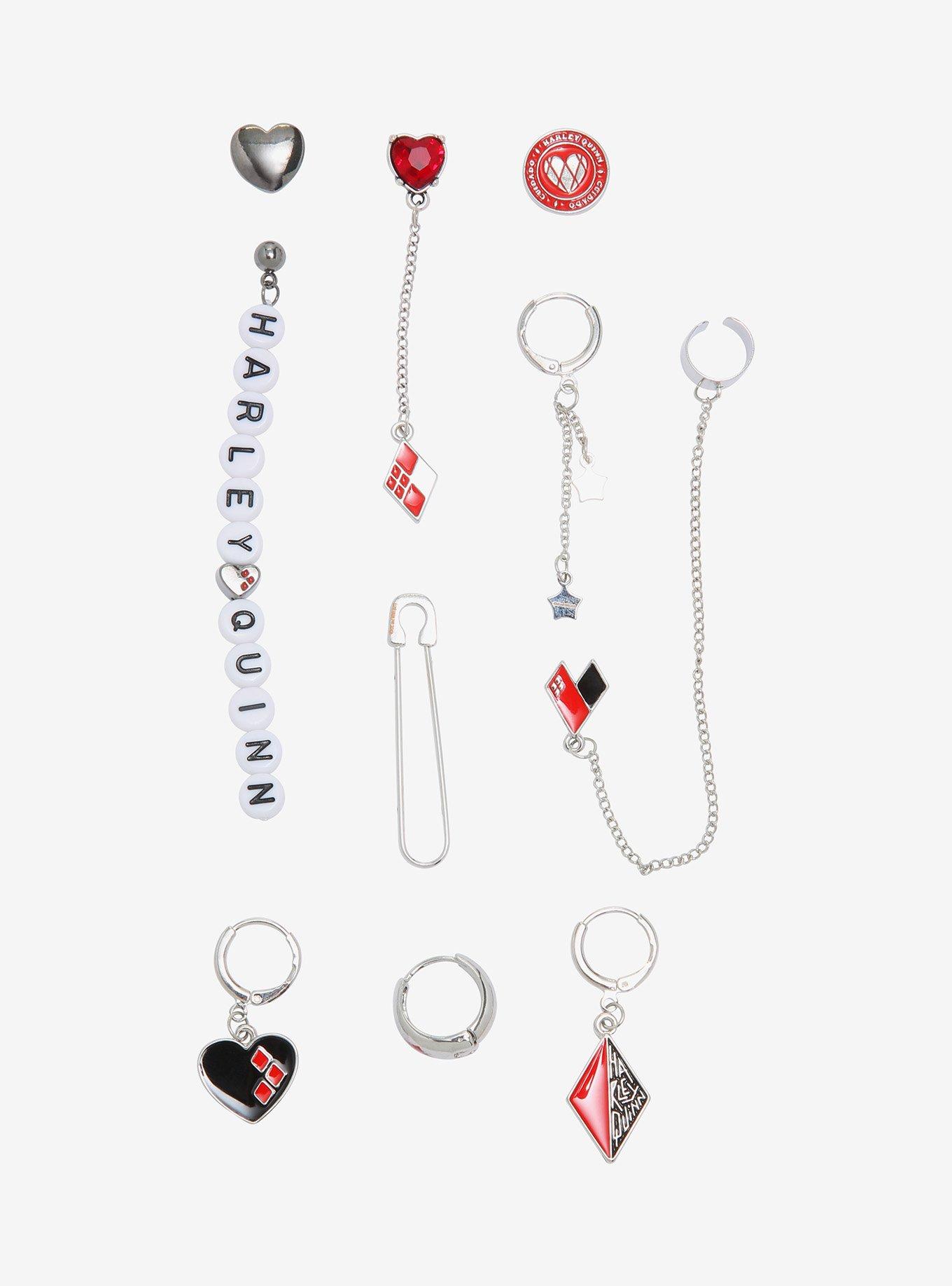 DC Comics The Suicide Squad Harley Quinn Mismatch Earring Set, , hi-res