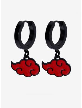 Naruto Shippuden Akatsuki Cloud Huggie Earrings, , hi-res