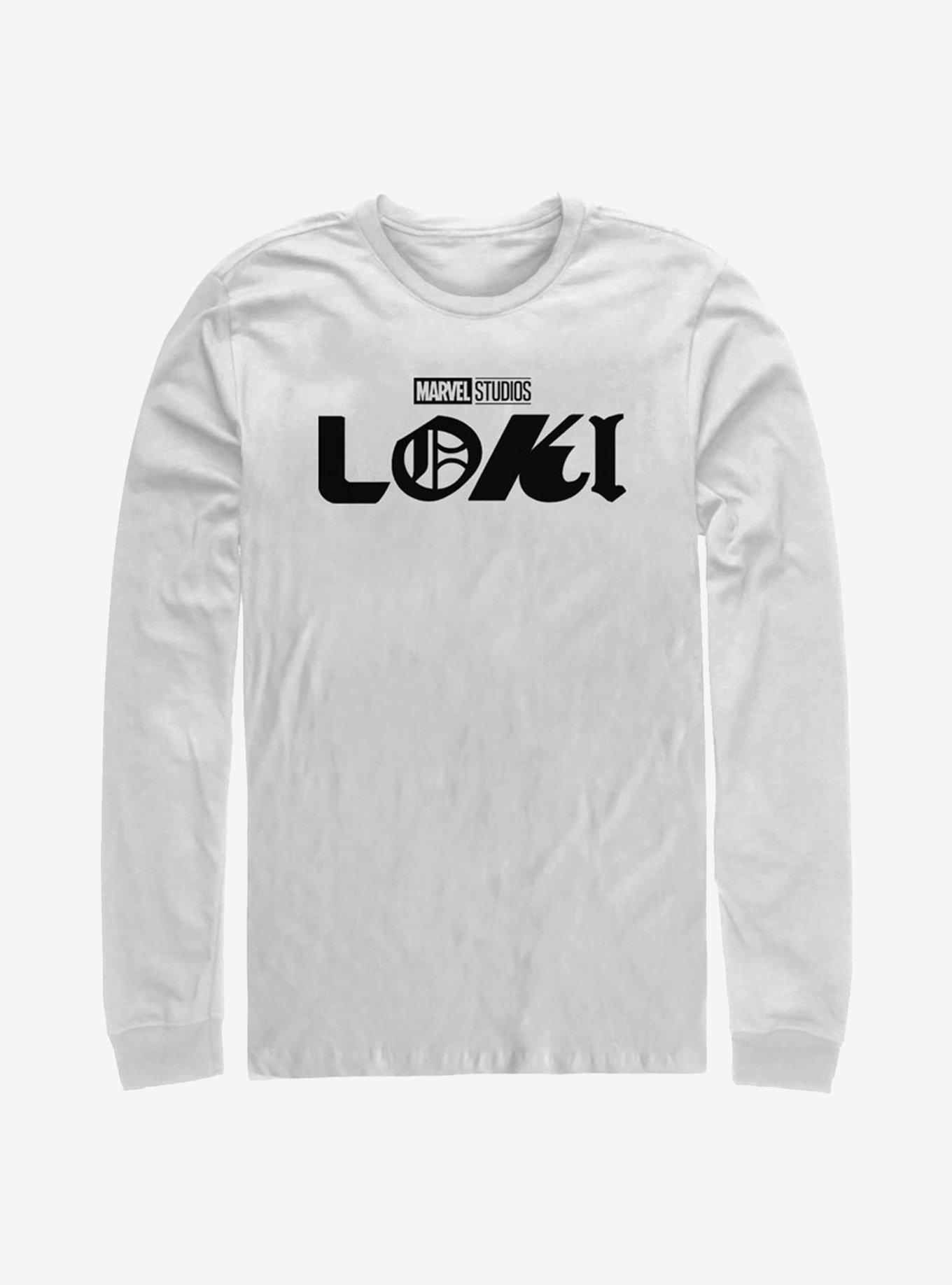 Marvel Loki Logo Long-Sleeve T-Shirt, WHITE, hi-res