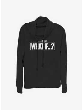 Marvel What If...? Black And White Cowlneck Long-Sleeve Girls Top, , hi-res