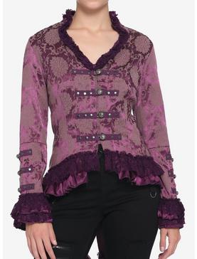 Purple Brocade Jacket , , hi-res