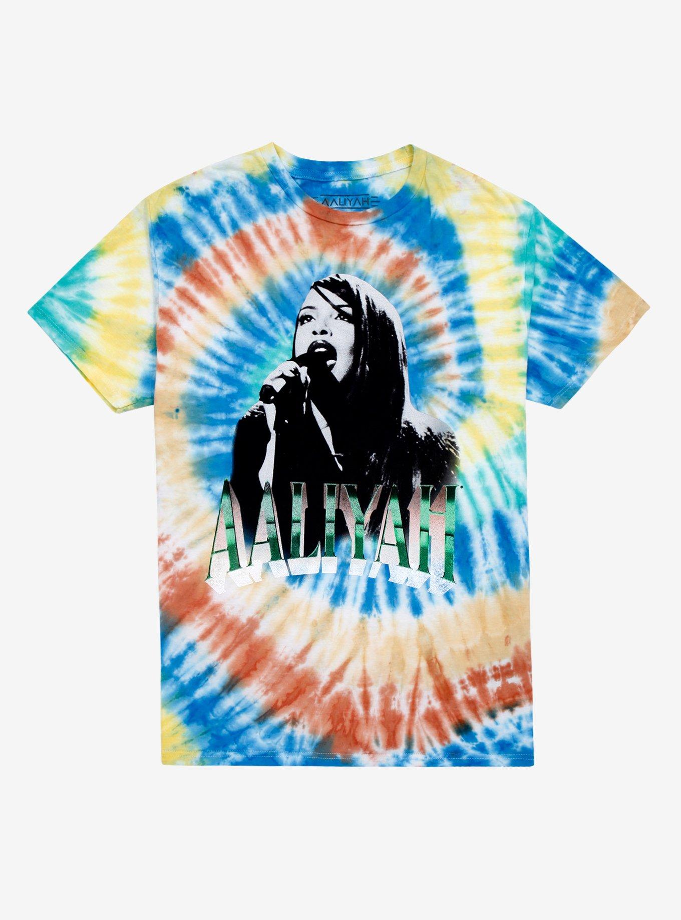 Aaliyah Black & White Photo Tie-Dye T-Shirt, MULTI, hi-res
