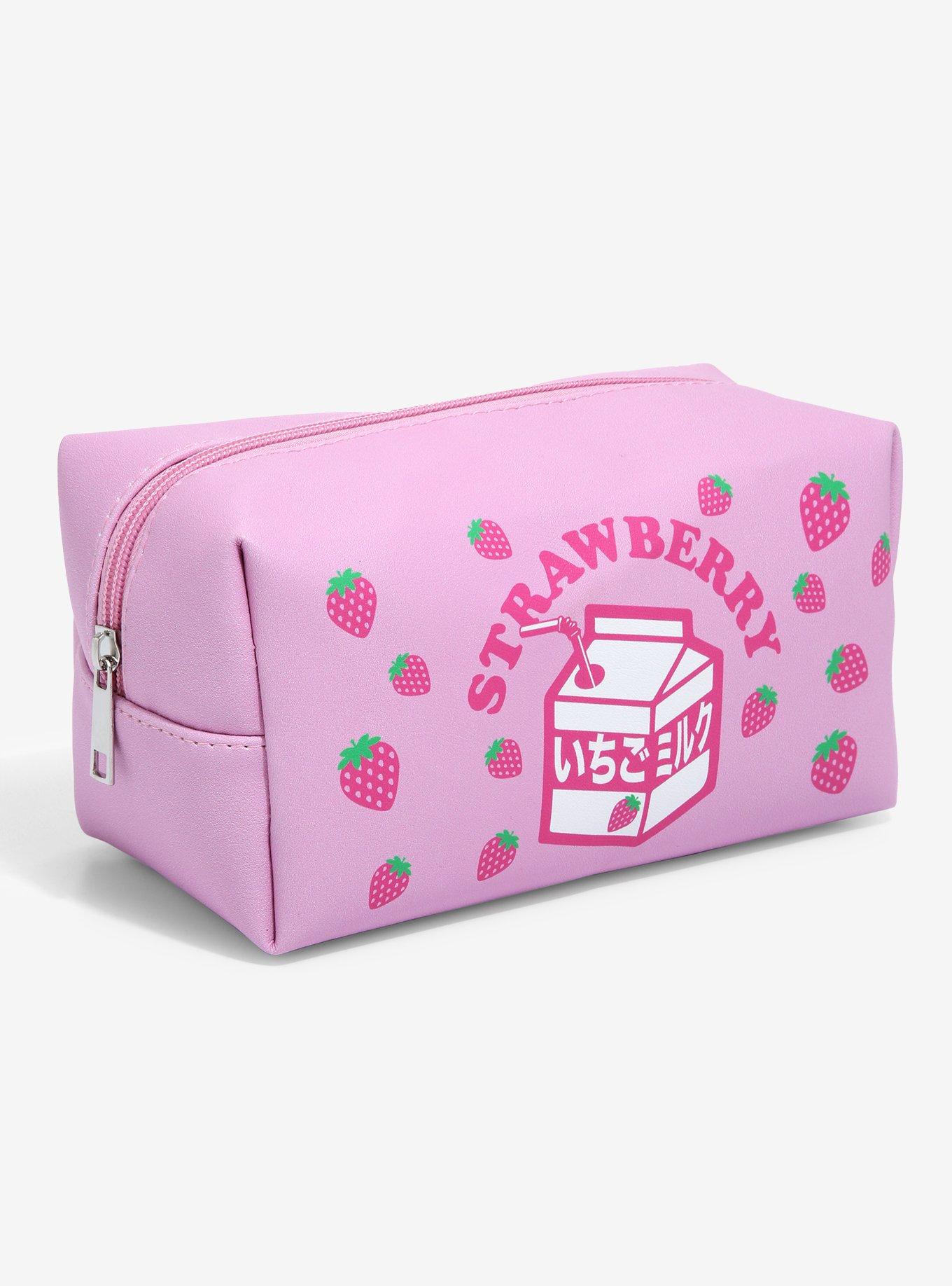 Strawberry Milk Makeup Bag, , hi-res