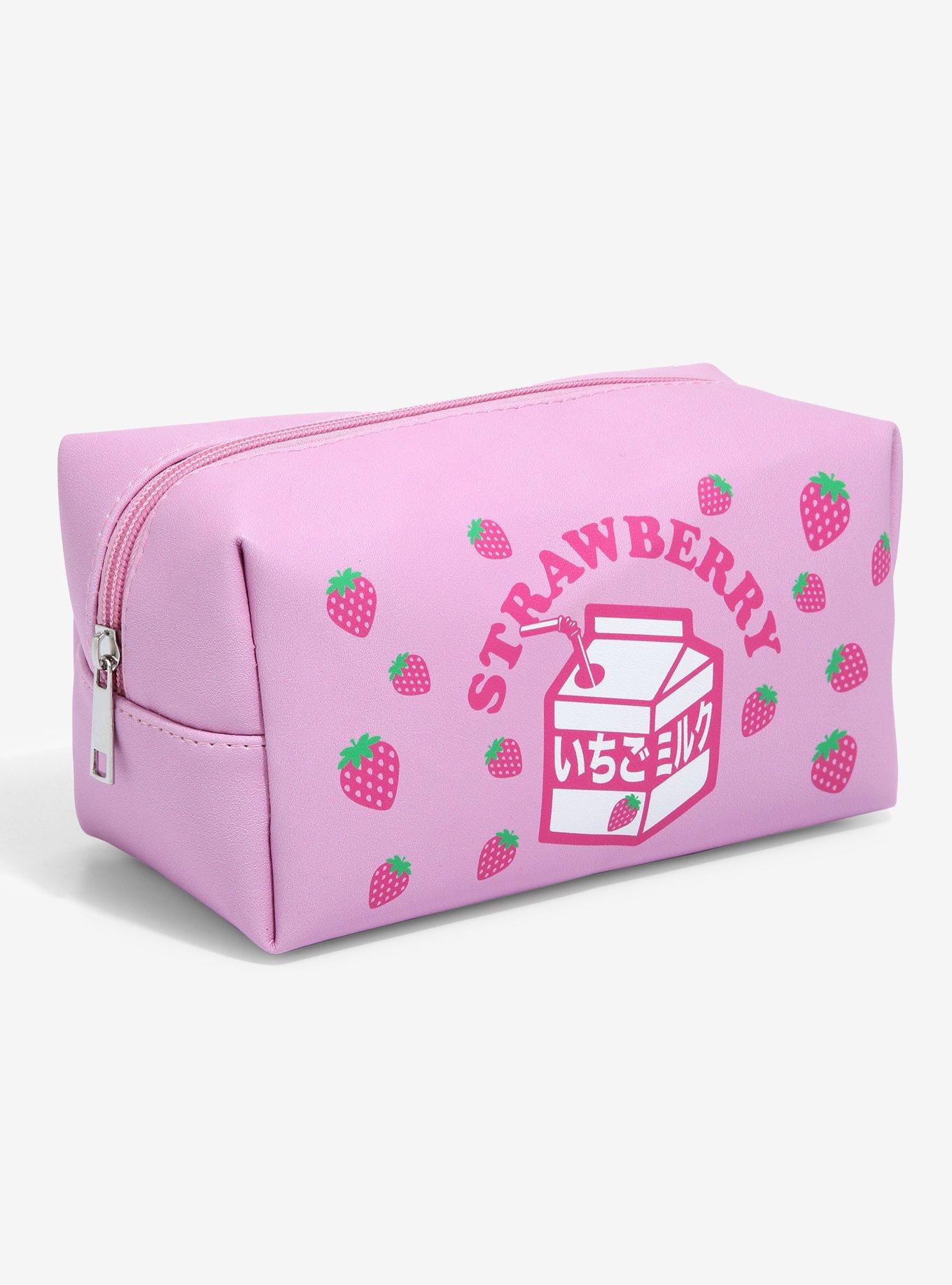 Strawberry Milk Makeup Bag, , hi-res