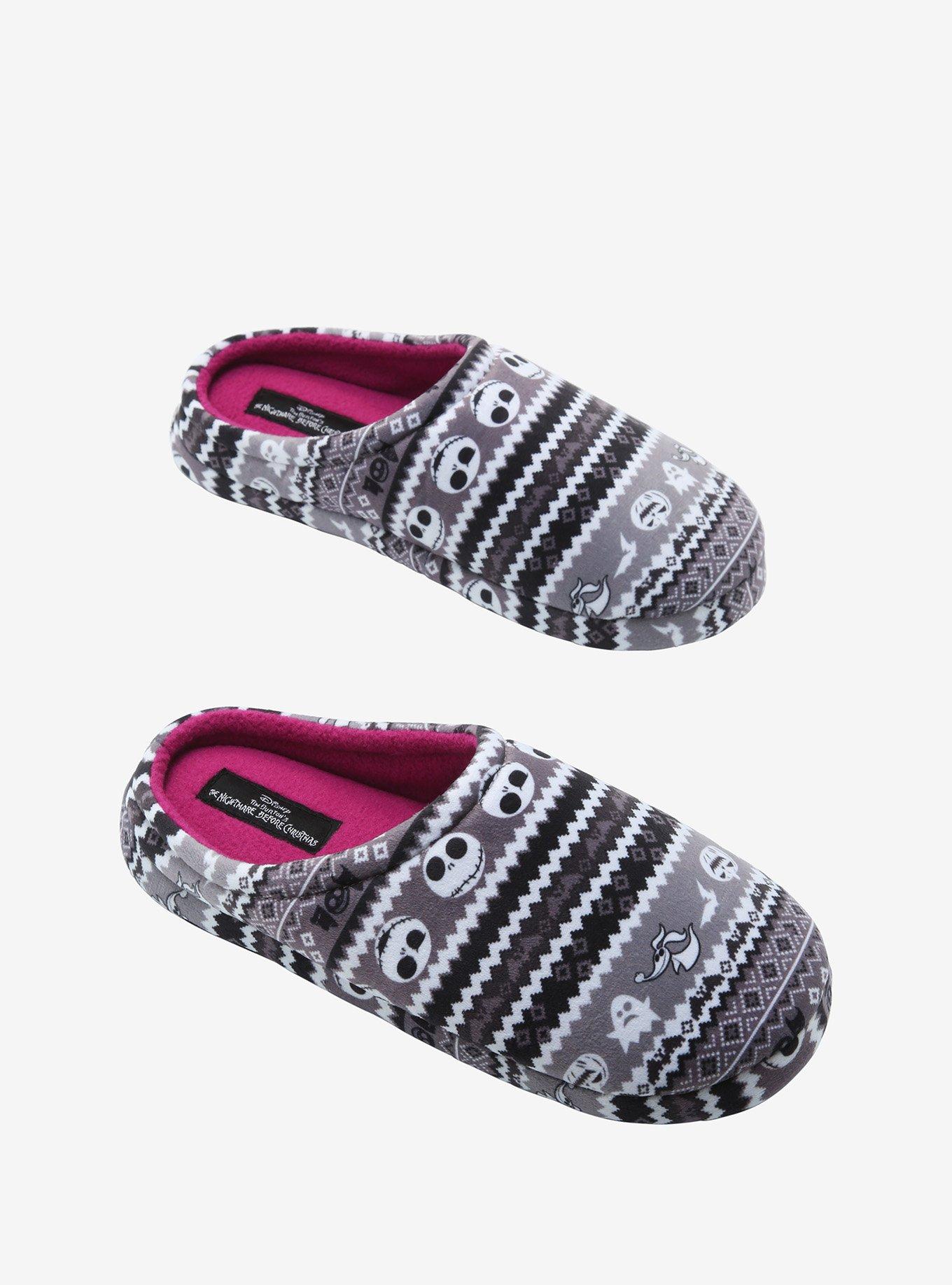 The Nightmare Before Christmas Characters Fair Isle Slippers, MULTI, hi-res