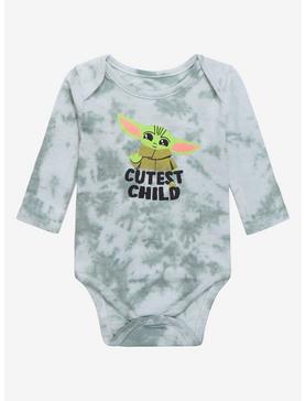 Star Wars The Mandalorian The Child Long Sleeve Tie-Dye Infant One-Piece - BoxLunch Exclusive, , hi-res