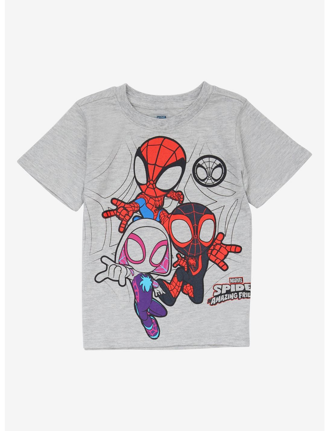 Marvel Spidey and His Amazing Friends Group Toddler T-Shirt, GREY, hi-res
