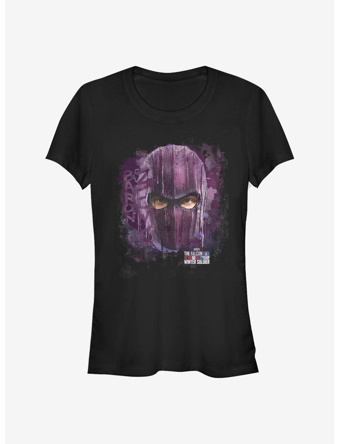 Marvel The Falcon And The Winter Soldier Baron Eyes Girls T-Shirt, BLACK, hi-res