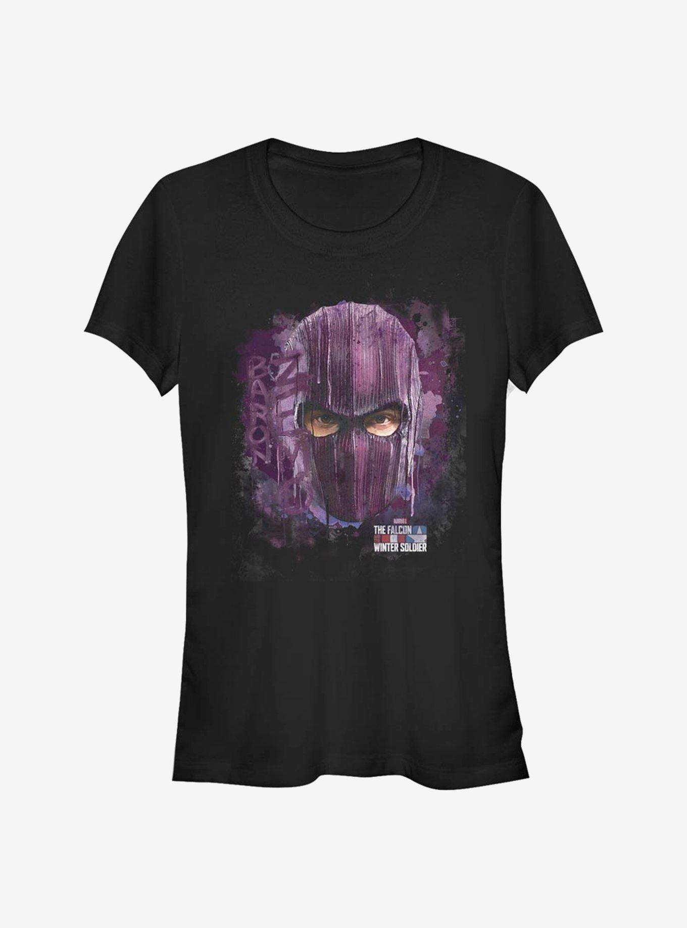 Marvel The Falcon And The Winter Soldier Baron Eyes Girls T-Shirt, BLACK, hi-res