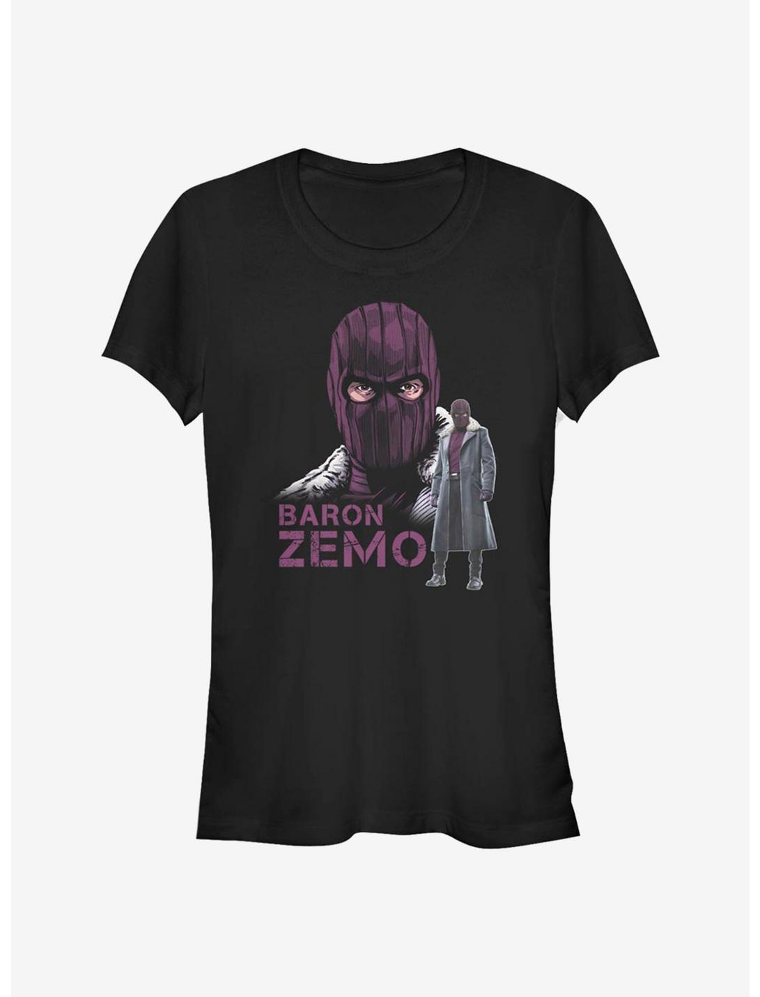Marvel The Falcon And The Winter Soldier Masked Baron Zemo Girls T-Shirt, BLACK, hi-res