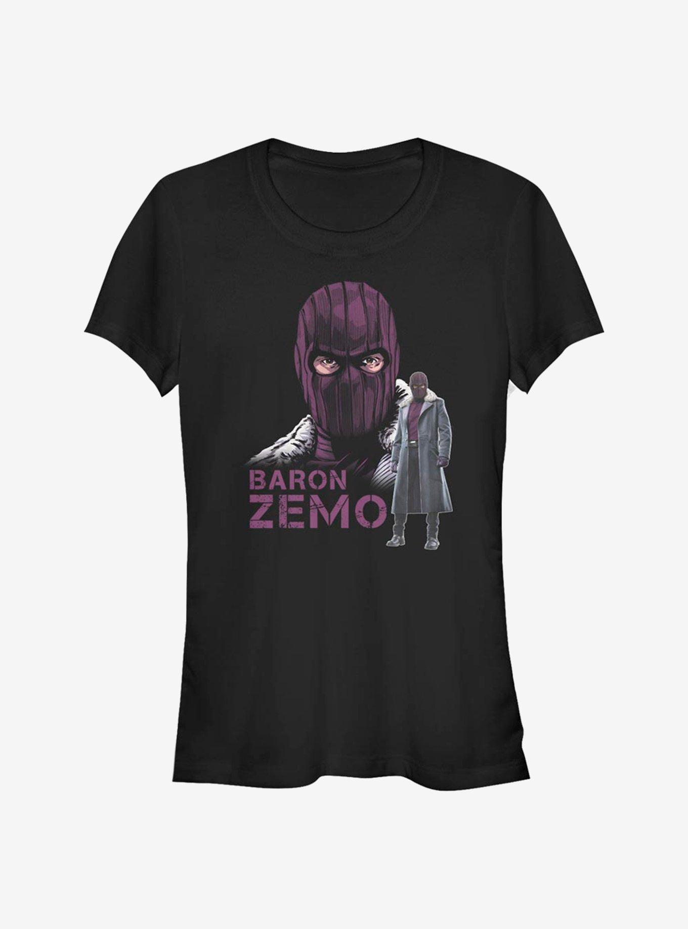Marvel The Falcon And The Winter Soldier Masked Baron Zemo Girls T-Shirt, BLACK, hi-res
