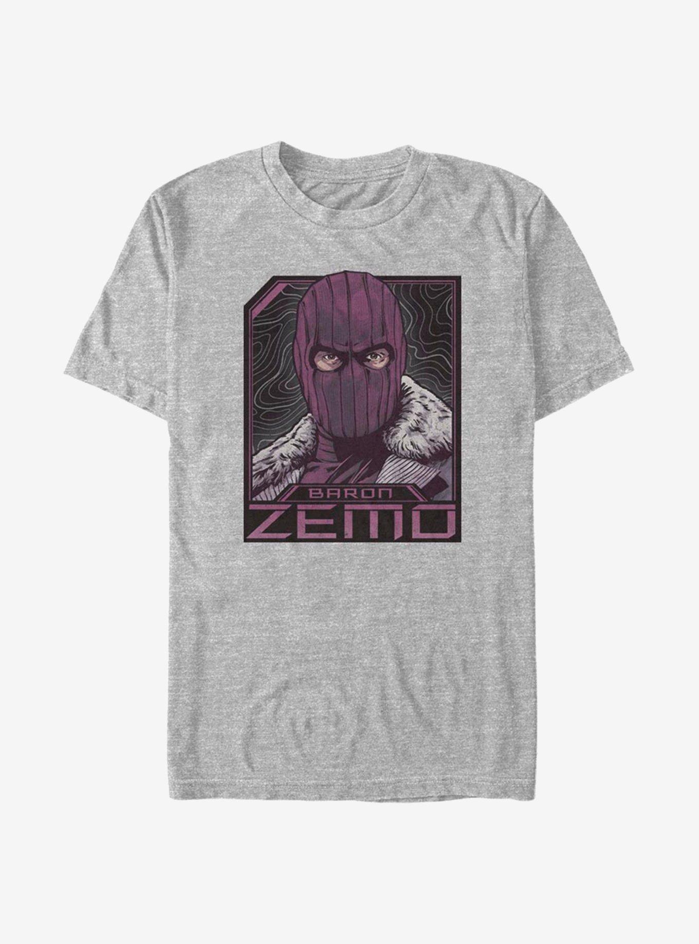 Marvel The Falcon And The Winter Soldier Badge Of Baron Zemo T-Shirt, ATH HTR, hi-res