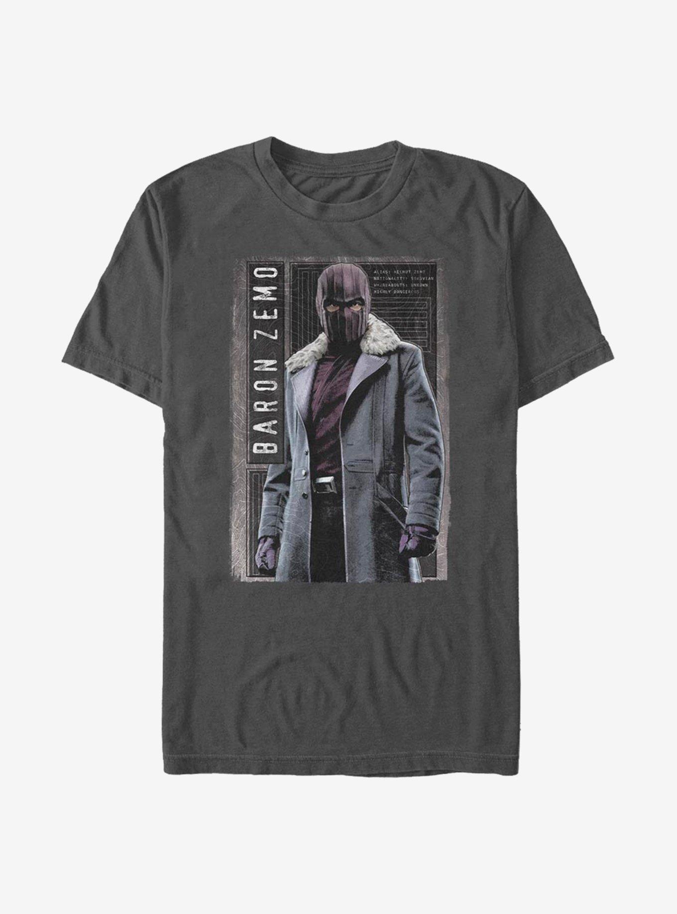 Marvel The Falcon And The Winter Soldier Baron Panel T-Shirt, CHARCOAL, hi-res