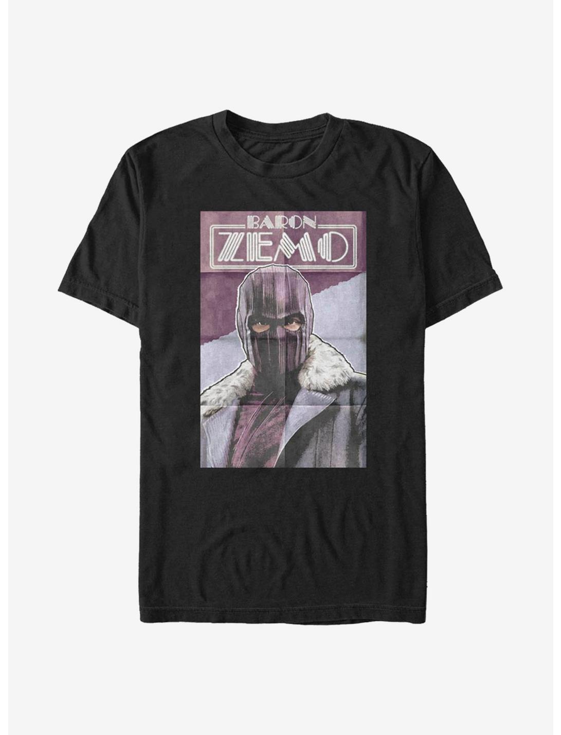 Marvel The Falcon And The Winter Soldier Baron Zemo Poster T-Shirt, BLACK, hi-res