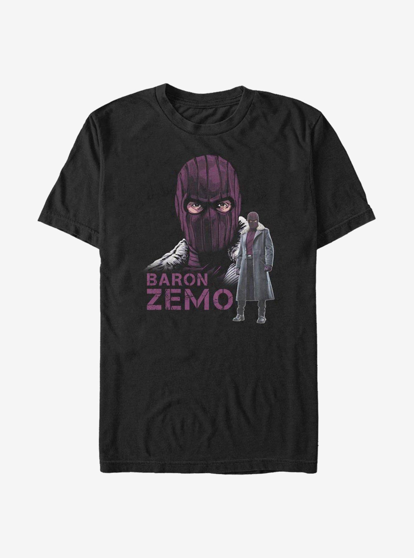 Marvel The Falcon And The Winter Soldier Masked Baron Zemo T-Shirt, BLACK, hi-res