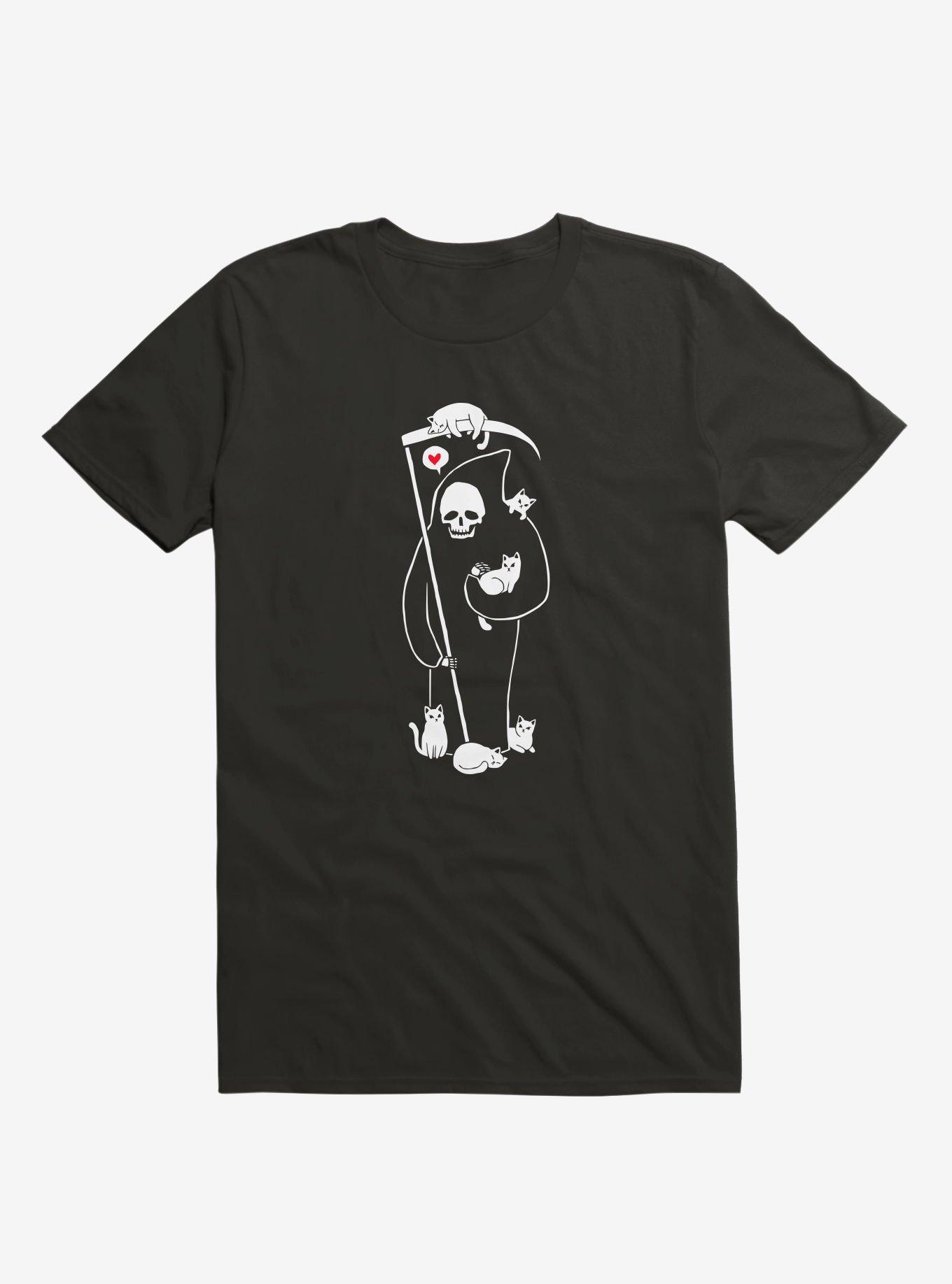 Death Is A Cat Person T-Shirt, BLACK, hi-res