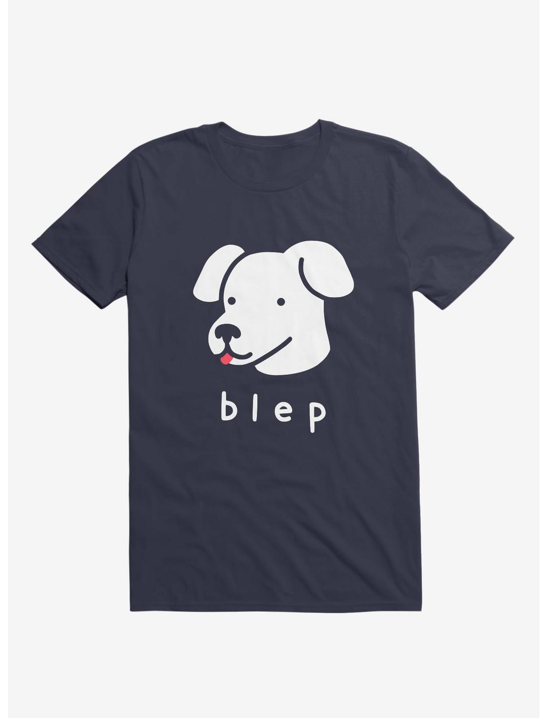 Blep Dog T-Shirt, NAVY, hi-res