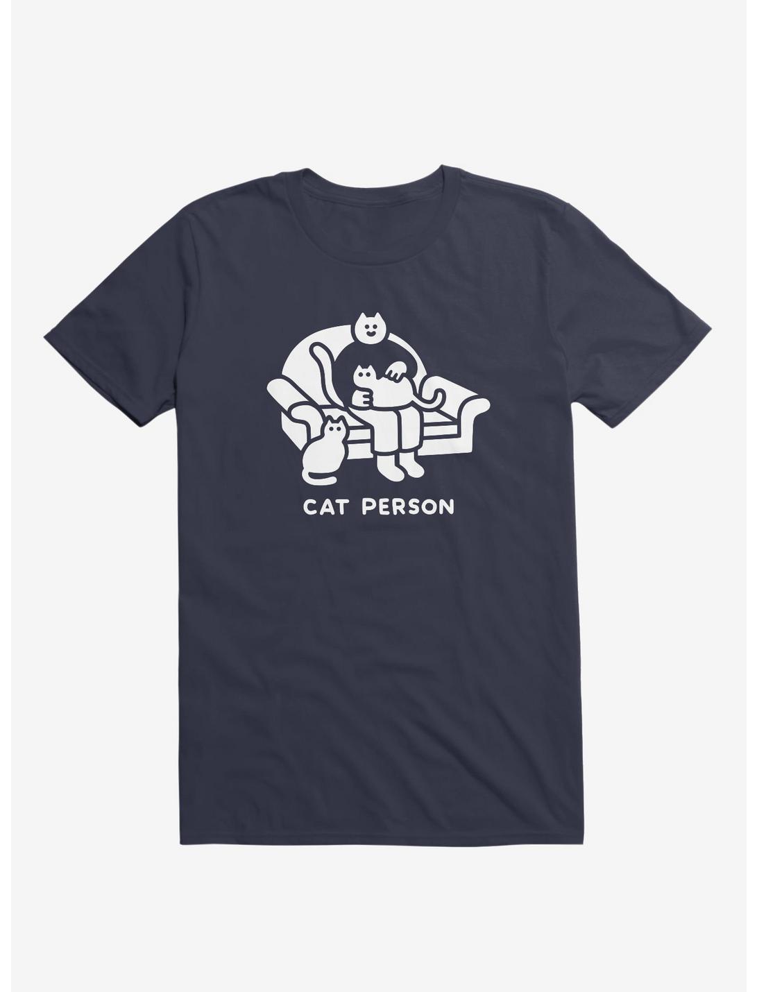 Cat Person T-Shirt, NAVY, hi-res