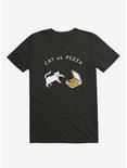Cat Vs. Pizza T-Shirt, BLACK, hi-res