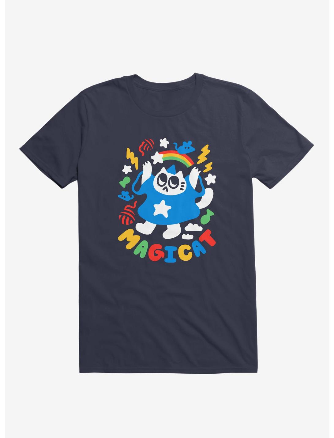 Colorful Magicat T-Shirt, NAVY, hi-res