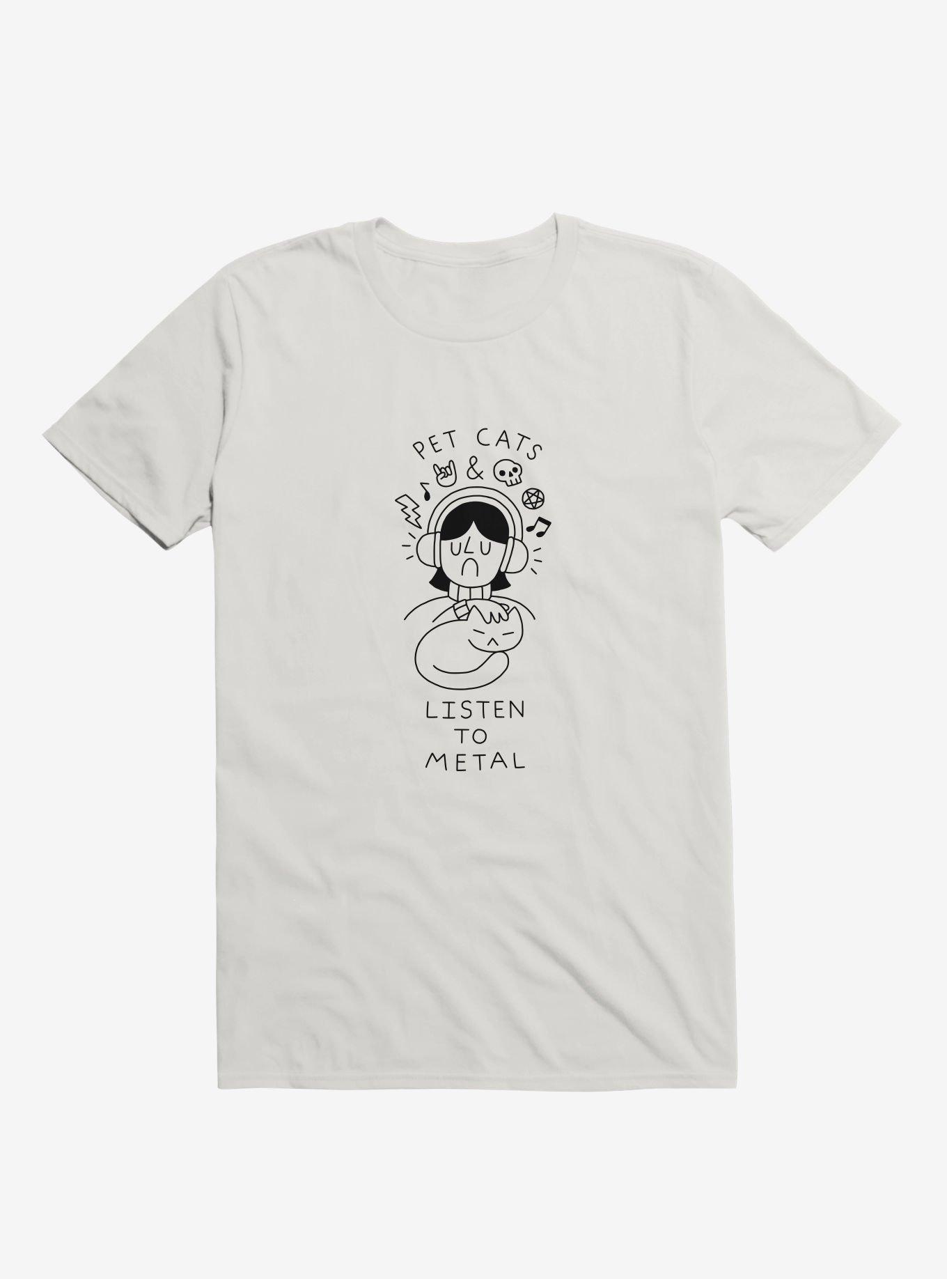 Pet Cats & Listen To Metal T-Shirt, , hi-res