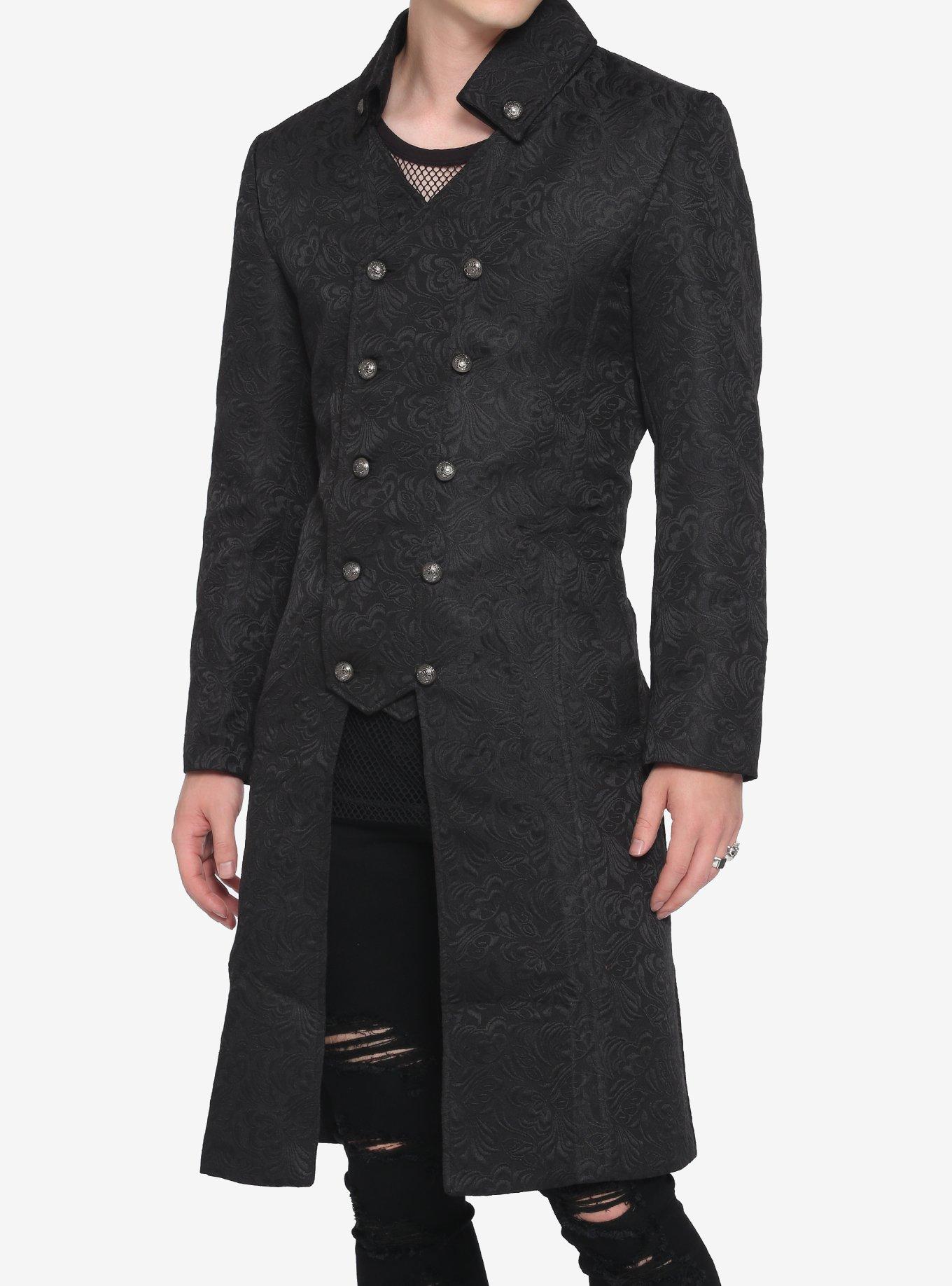 Black Brocade Mens Coat | Hot Topic