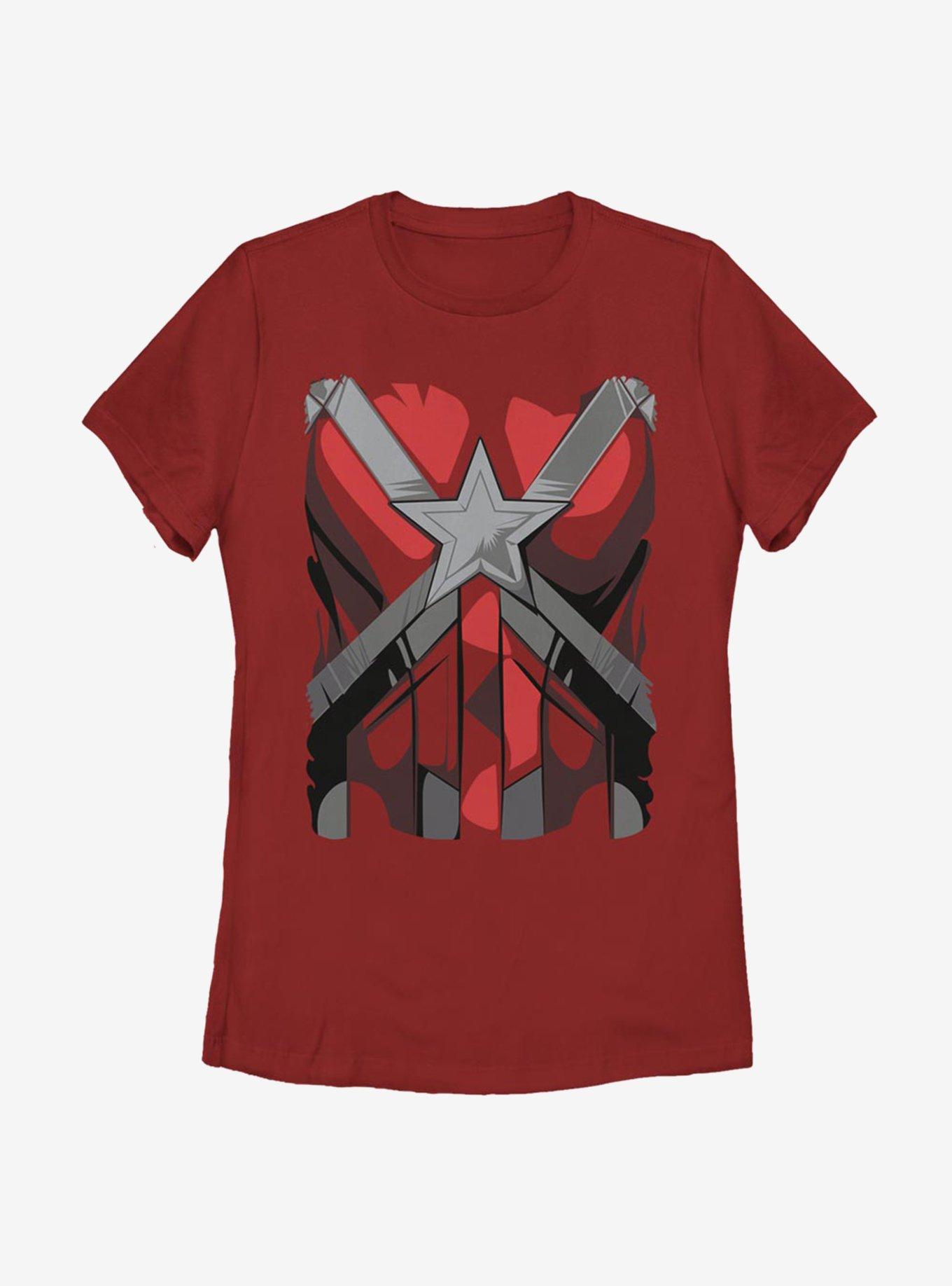 Marvel Black Widow Red Guardian Costume Womens T-Shirt, RED, hi-res