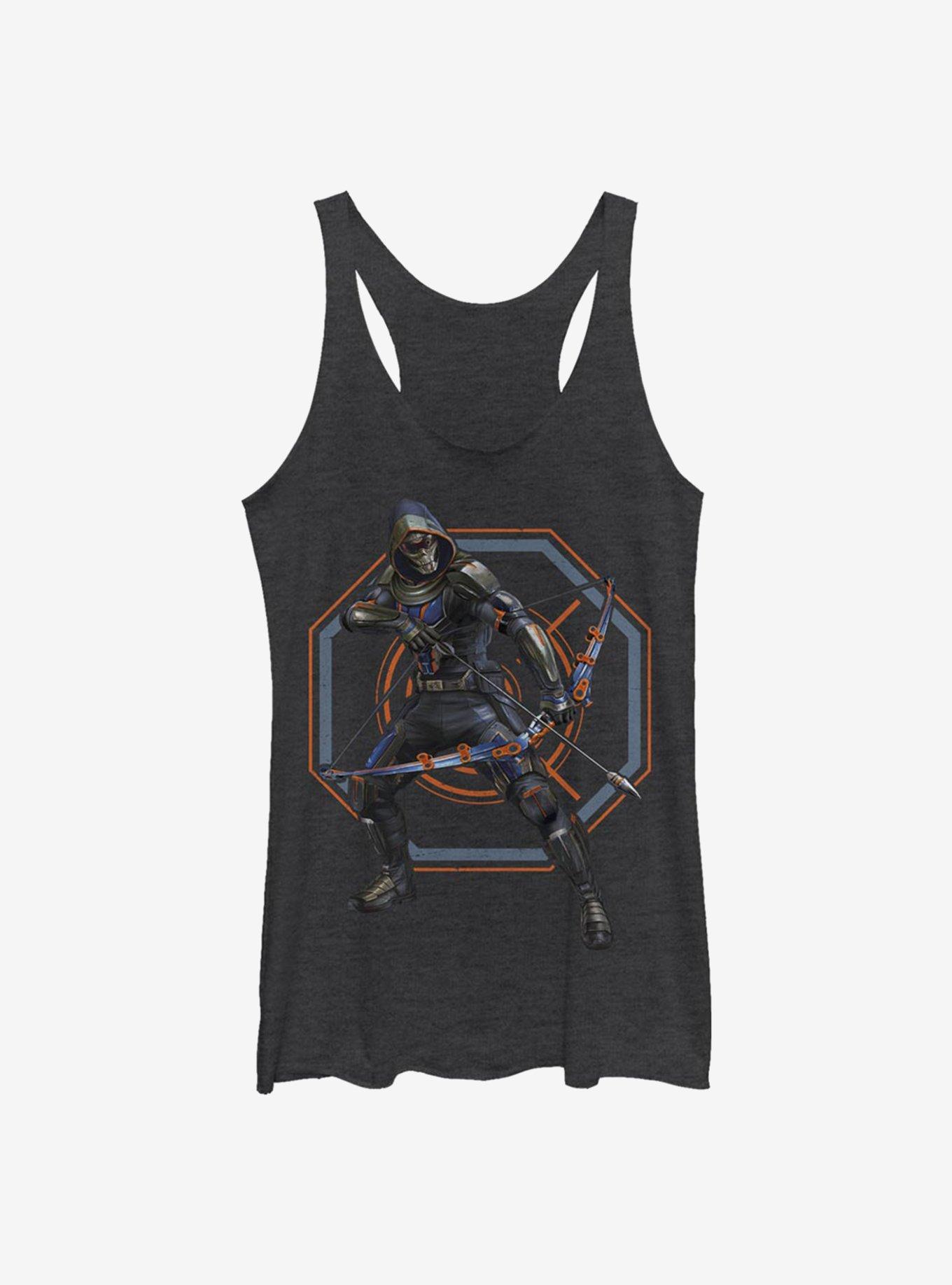 Marvel Black Widow Big Taskmaster Womens Tank Top, BLK HTR, hi-res