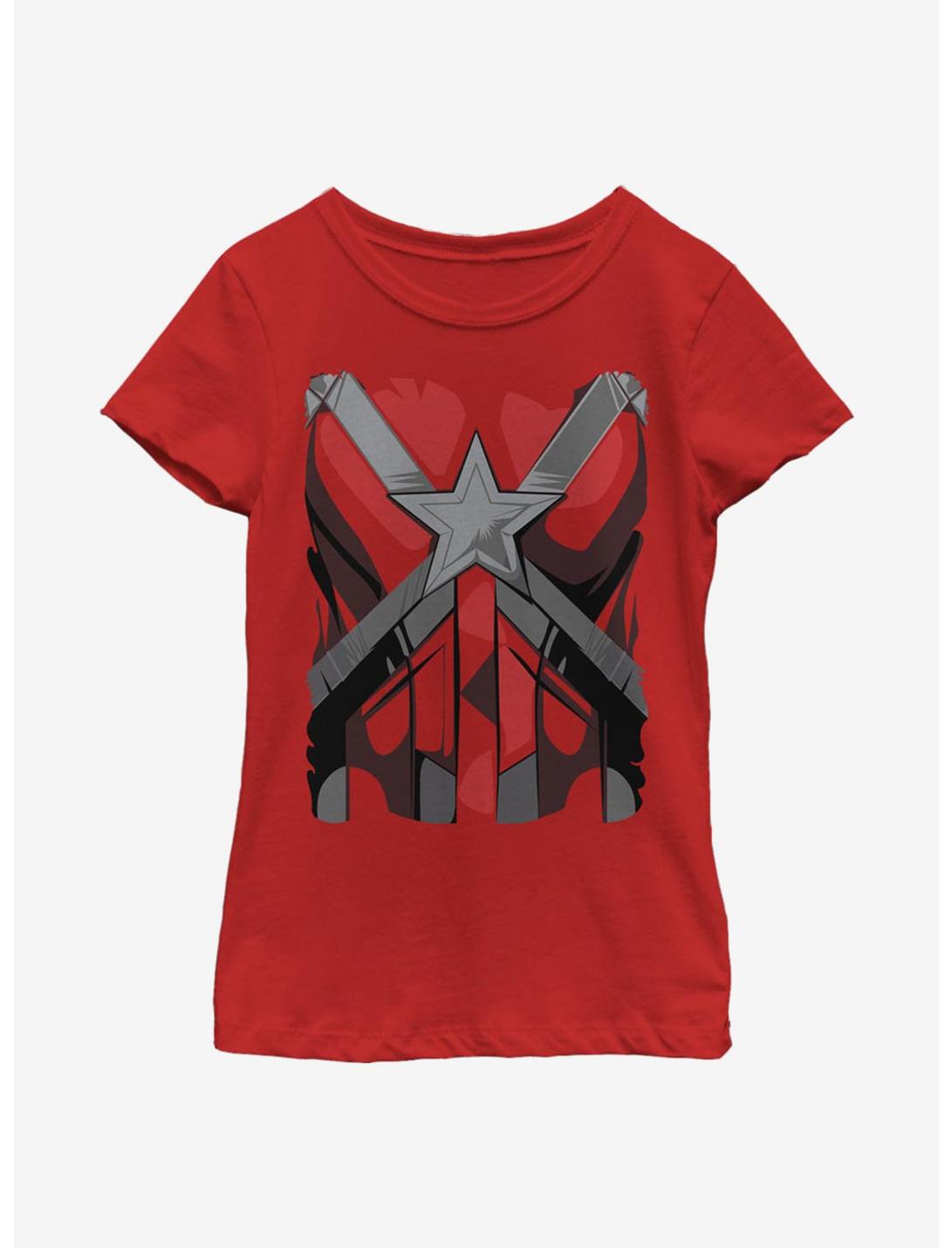 Marvel Black Widow Red Guardian Costume Youth Girls T-Shirt, RED, hi-res