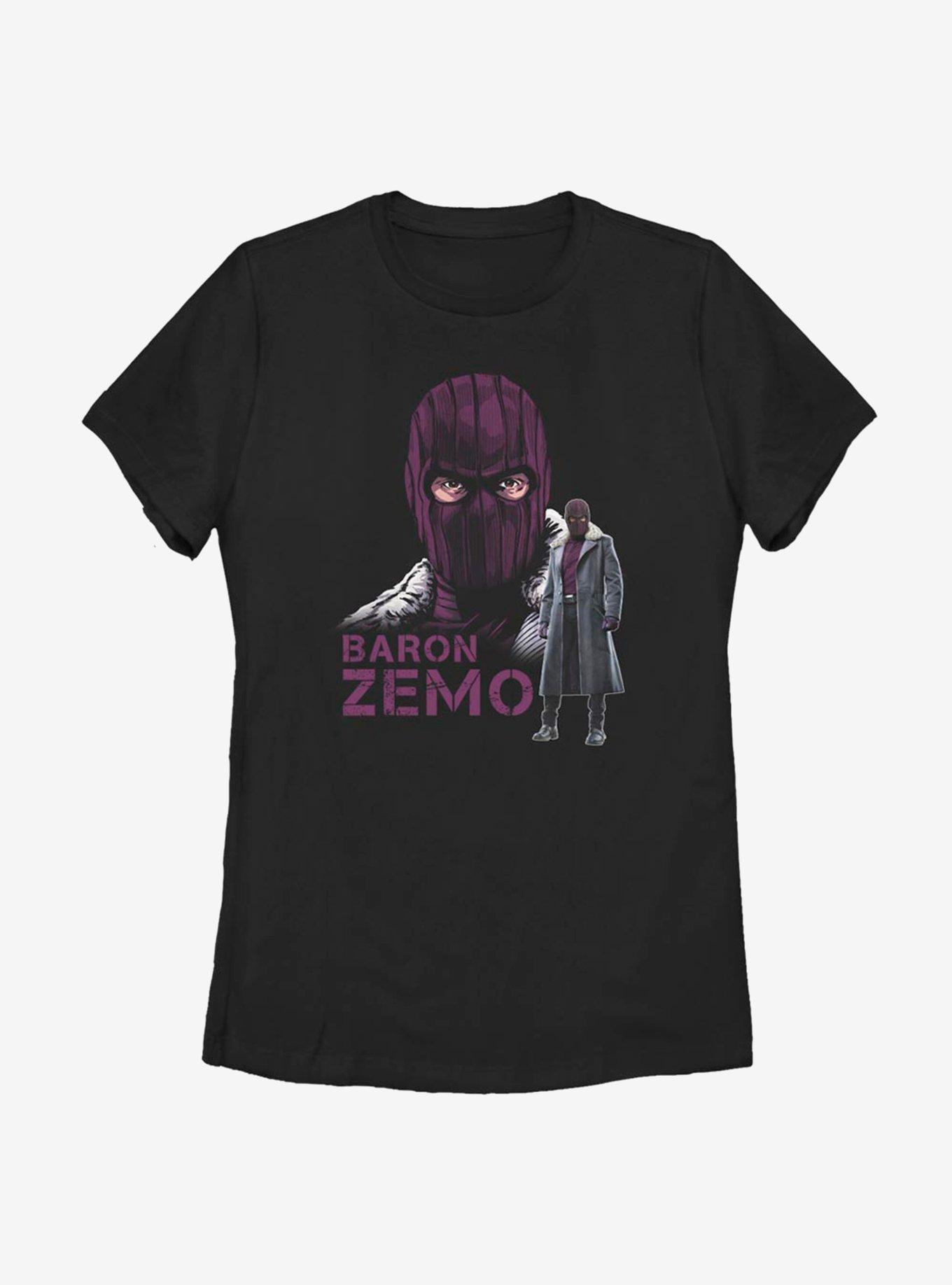 Marvel The Falcon And The Winter Soldier Masked Zemo Womens T-Shirt, BLACK, hi-res