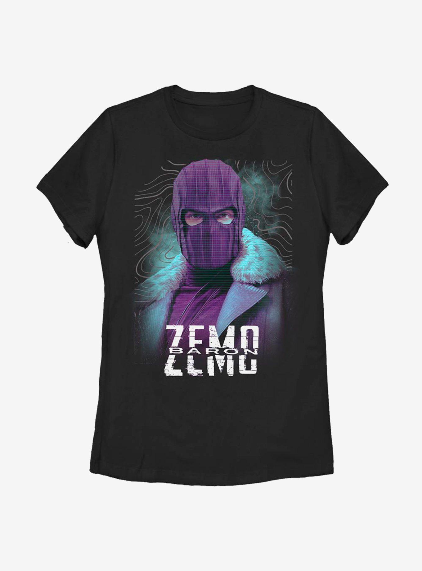Marvel The Falcon And The Winter Soldier Zemo Purple Womens T-Shirt ...