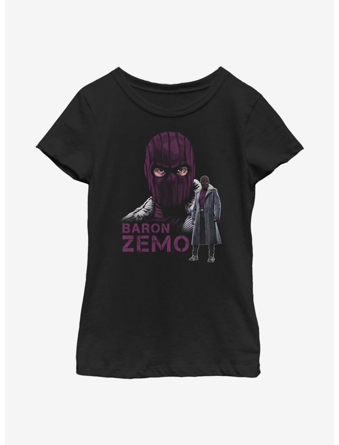 Marvel The Falcon And The Winter Soldier Masked Zemo Youth Girls T-Shirt, BLACK, hi-res