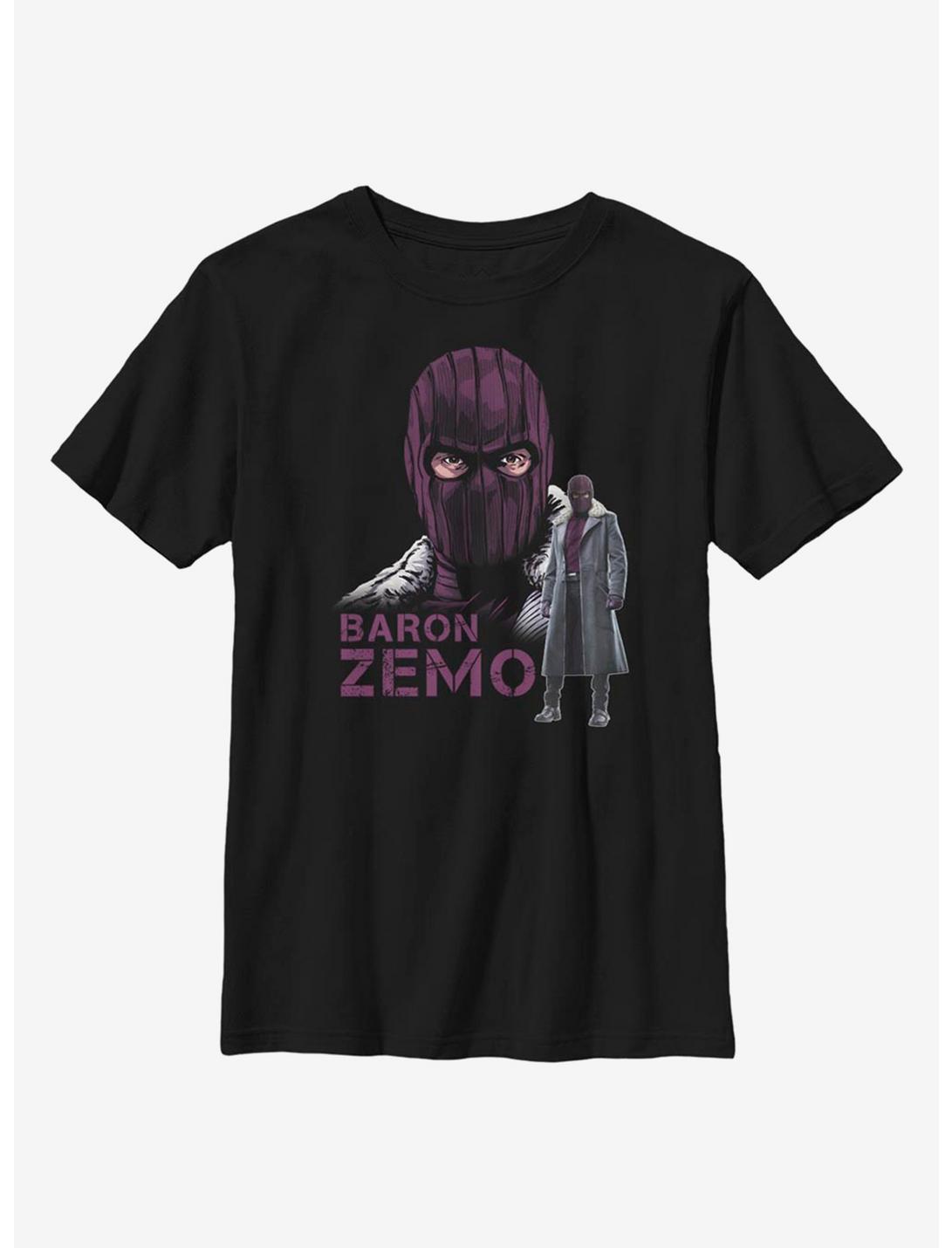 Marvel The Falcon And The Winter Soldier Masked Zemo Youth T-Shirt, BLACK, hi-res
