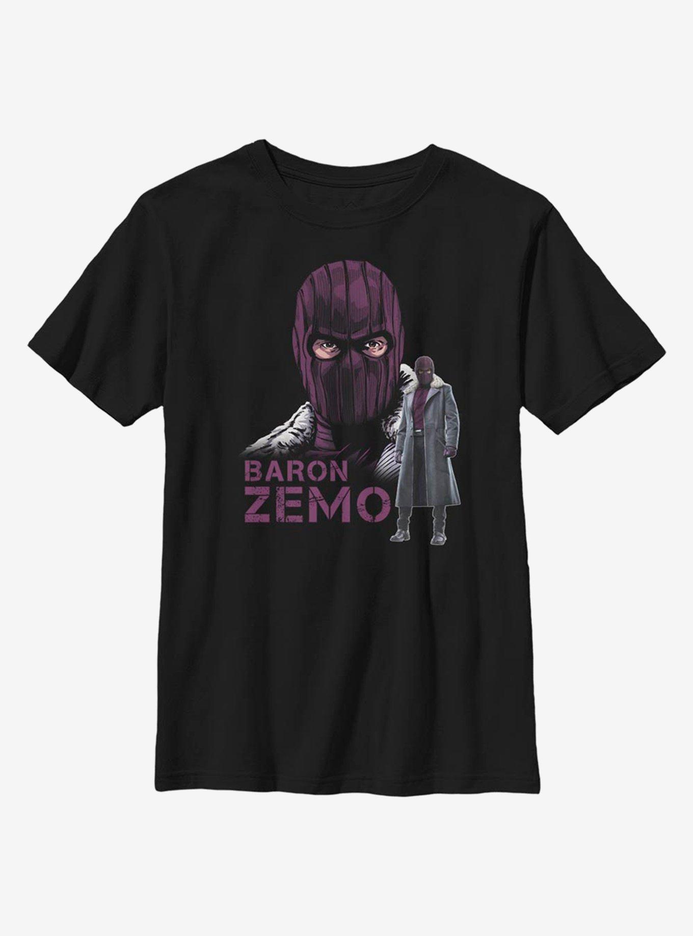 Marvel The Falcon And The Winter Soldier Masked Zemo Youth T-Shirt, BLACK, hi-res