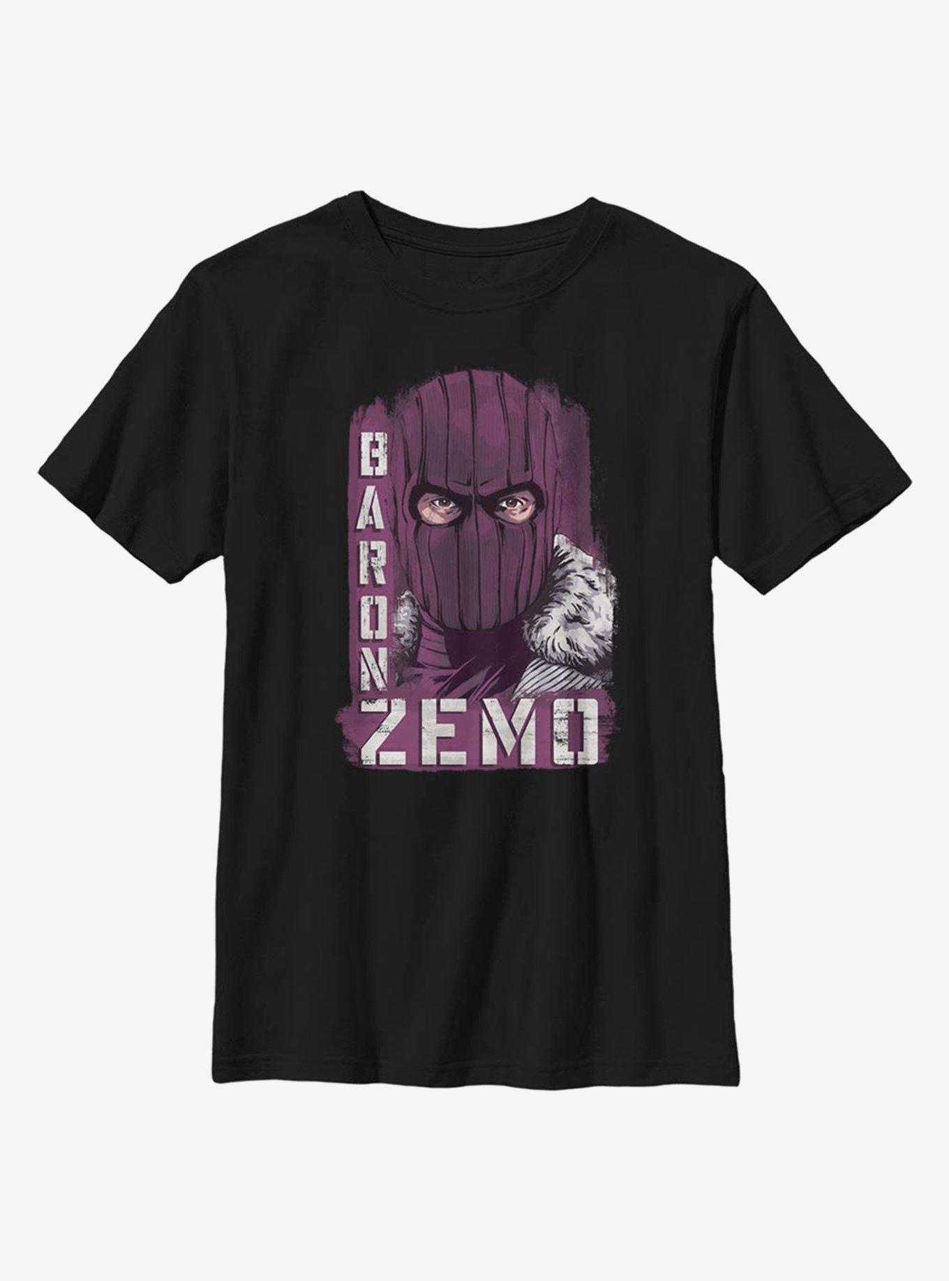 Marvel The Falcon And The Winter Soldier Named Zemo Youth T-Shirt, BLACK, hi-res