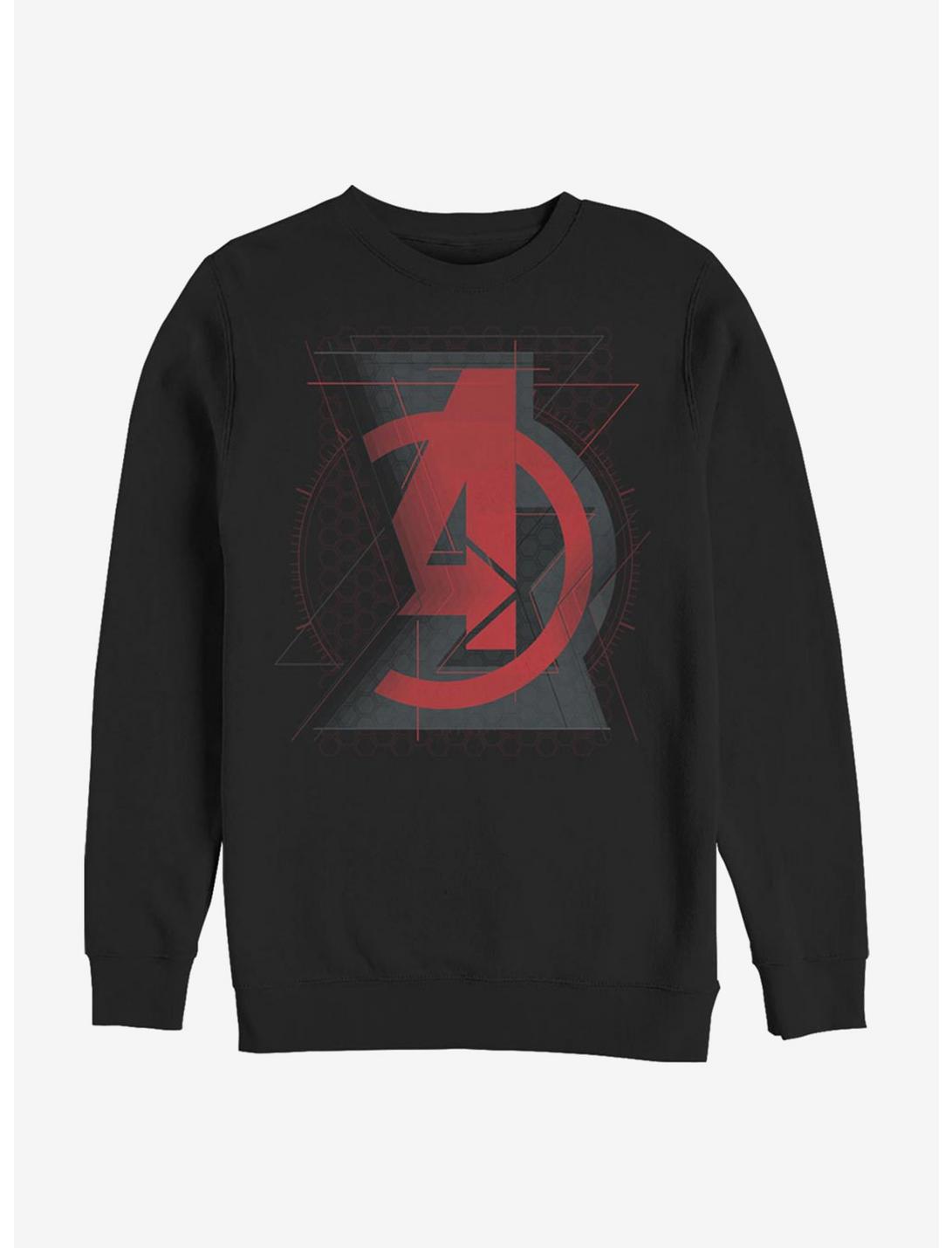 Marvel Black Widow Avengers Widow Logo Sweatshirt, BLACK, hi-res