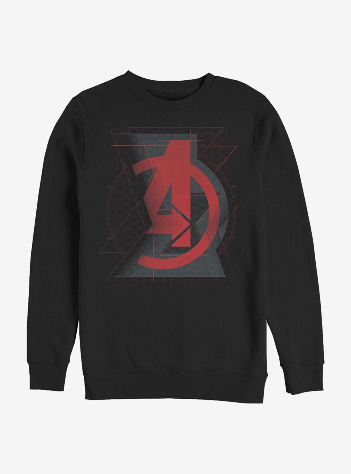 Marvel Black Widow Avengers Widow Logo Sweatshirt, BLACK, hi-res