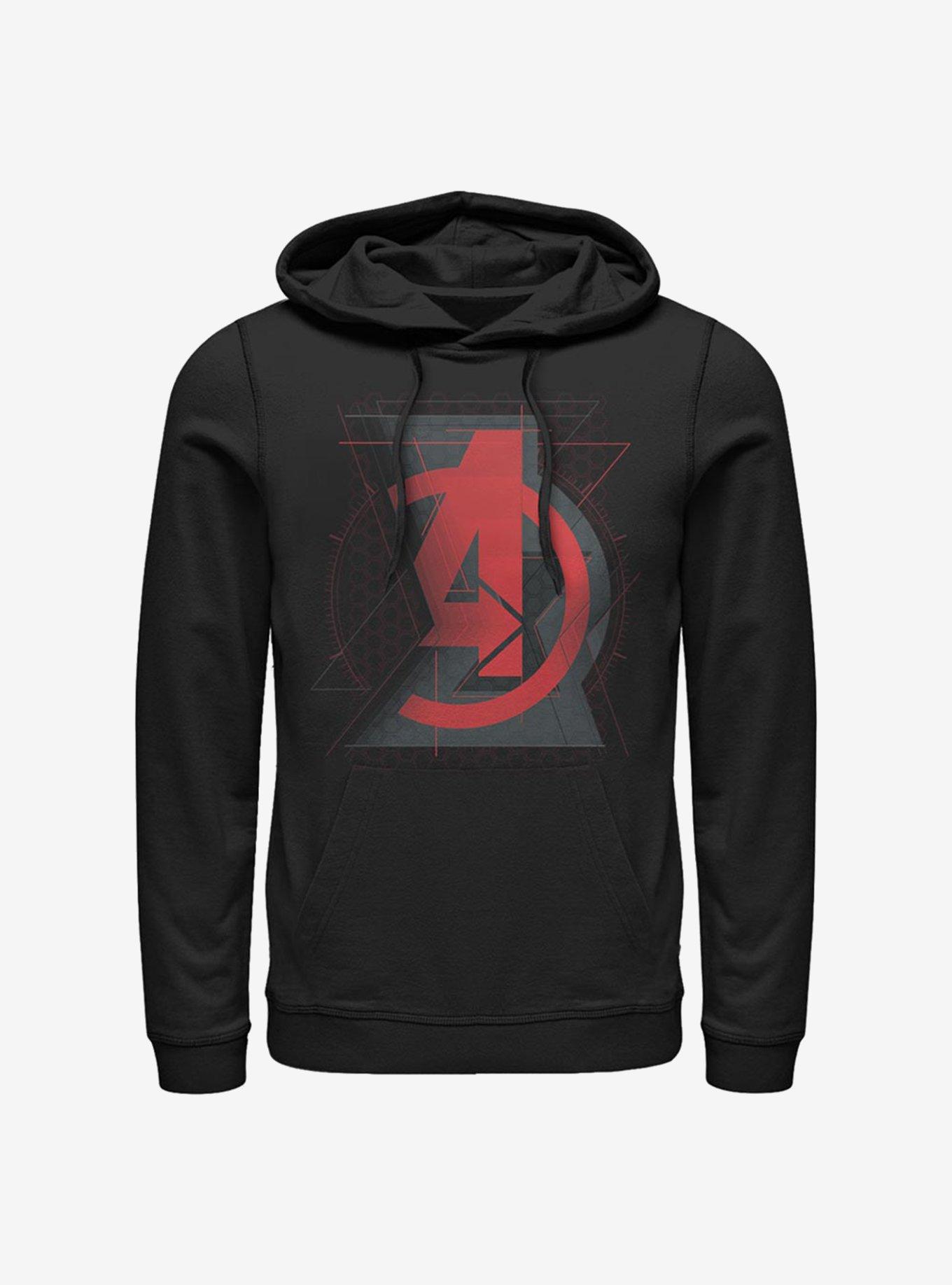 Marvel Black Widow Avengers Widow Logo Hoodie, BLACK, hi-res