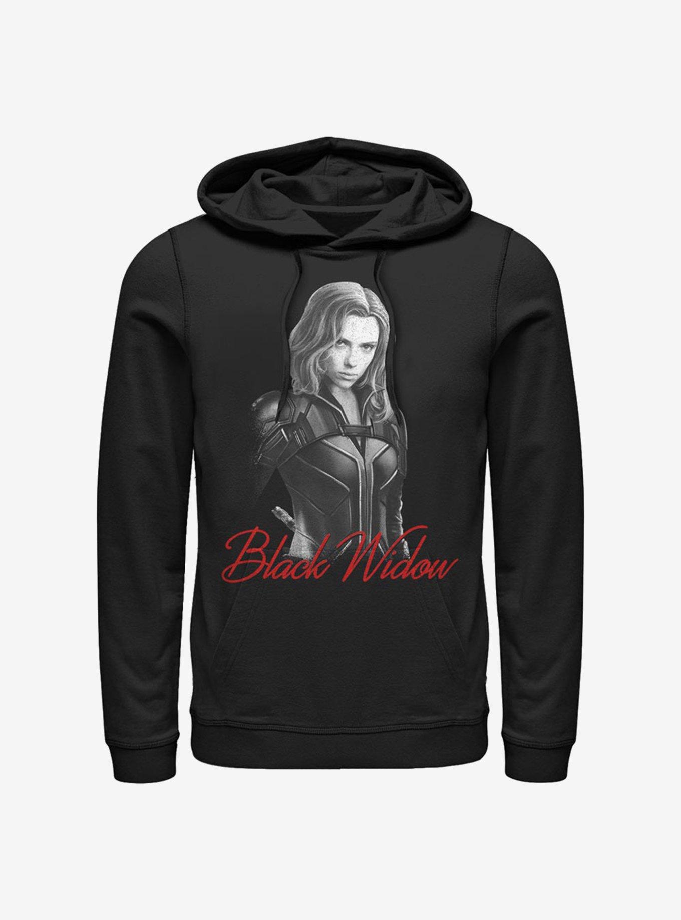 Marvel Black Widow Monochrome Hoodie, BLACK, hi-res